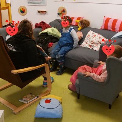 "Lesestunde in der Kita Ellhornstraße"