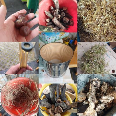 "Insektenhotels selbstgebaut"