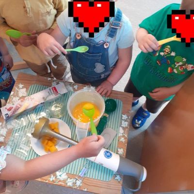 "Selbstgemachtes Mango-Eis"