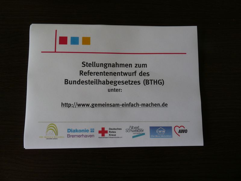 Stellungnahmen zum Referentenentwurf des Bundesteilhabegesetzes (BTHG)